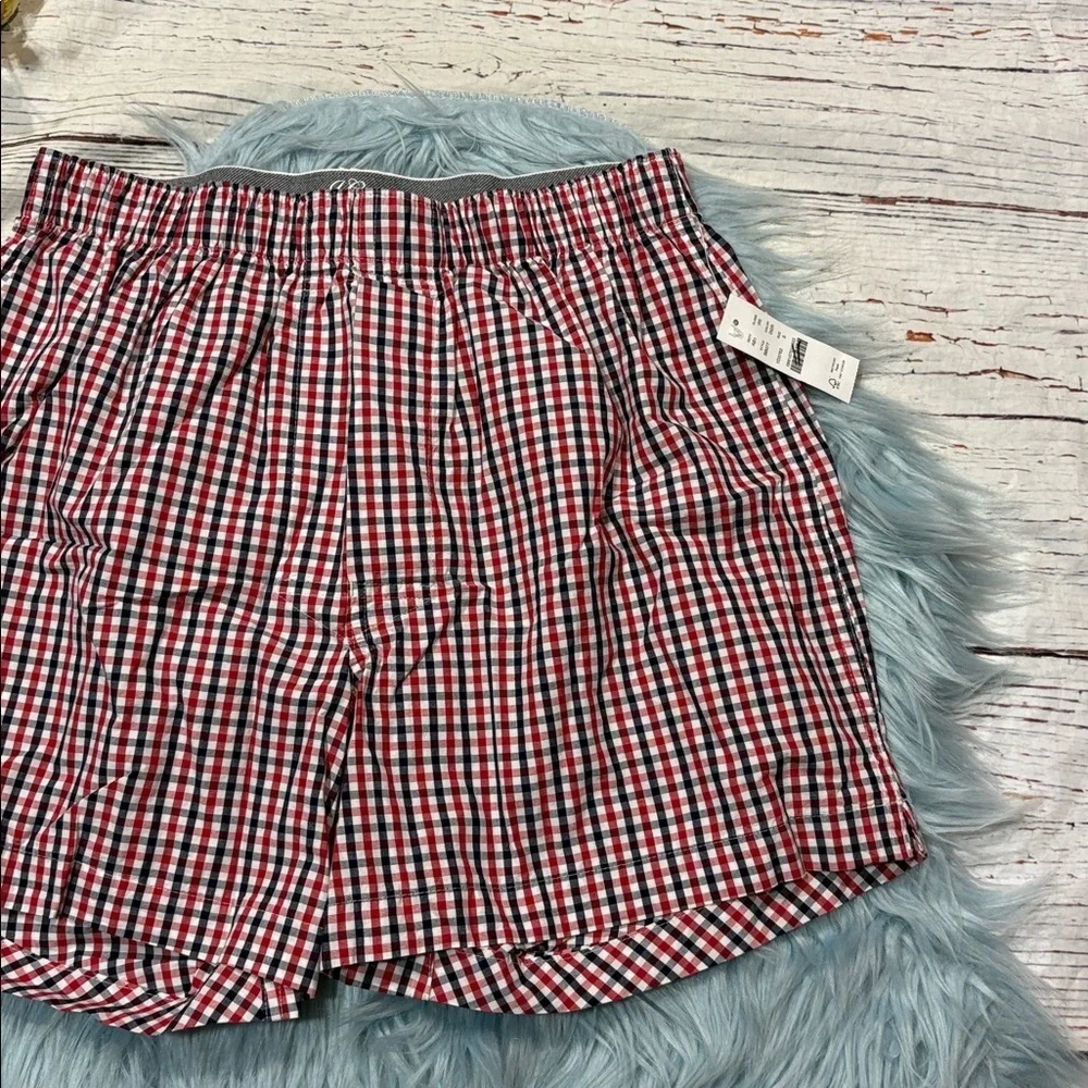 NWT J. Crew Gingham Red White Blue Patterned Boxers